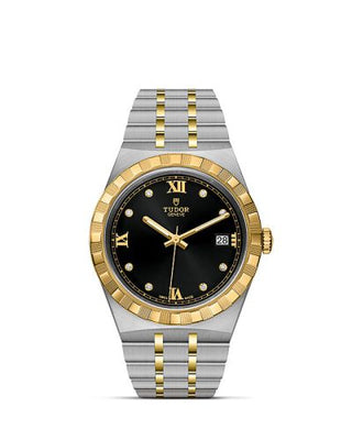 Tudor - 28503-0004  Royal Date 38 Stainless Steel / Yellow Gold / Black - Diamond