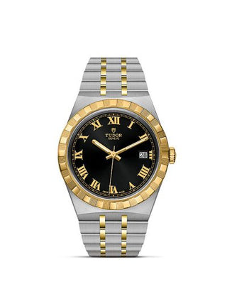 Tudor - 28503-0006  Royal Date 38 Stainless Steel / Yellow Gold / Black - Roman