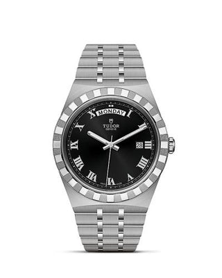 Tudor - 28600-0003  Royal Day-Date 41 Stainless Steel / Black - Roman