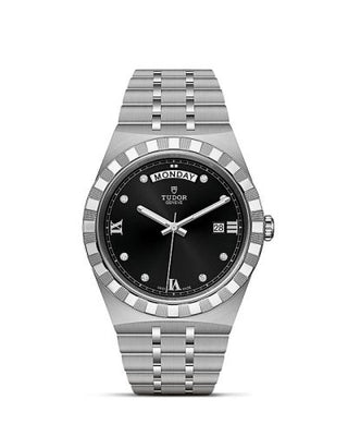 Tudor - 28600-0004  Royal Day-Date 41 Stainless Steel / Black - Diamond