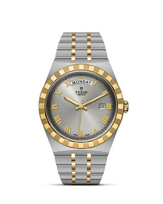 Tudor - 28603-0001  Royal Day-Date 41 Stainless Steel / Yellow Gold / Silver - Roman