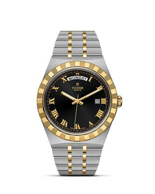 Tudor - 28603-0003  Royal Day-Date 41 Stainless Steel / Yellow Gold / Black - Roman