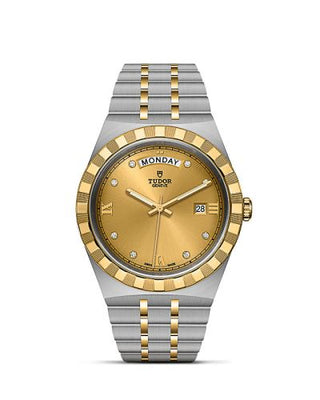 Tudor - 28603-0006  Royal Day-Date 41 Stainless Steel / Yellow Gold / Champagne - Diamond