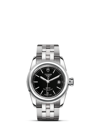 Tudor - 51000-0009  Glamour Date 26 Stainless Steel / Black / Bracelet