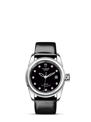 Tudor - 51000-0026  Glamour Date 26 Stainless Steel / Black-Diamond / Strap