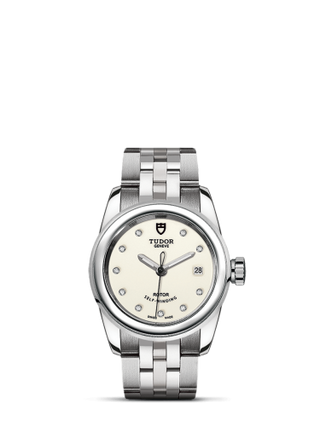 Tudor - 51000-0028  Glamour Date 26 Stainless Steel / Opaline-Diamond / Bracelet