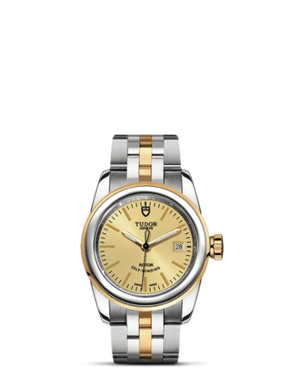 Tudor - 51003-0004  Glamour Date 26 Stainless Steel / Yellow Gold / Champagne / Bracelet