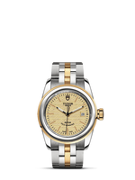 Tudor Glamour Date 26 Stainless Steel / Yellow Gold / Champagne / Strap (51003-0006)