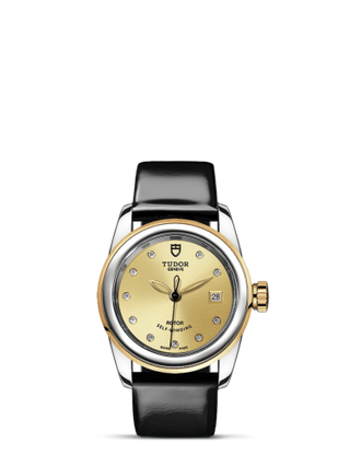 Tudor - 51003-0019  Glamour Date 26 Stainless Steel / Yellow Gold / Champagne-Diamond / Strap