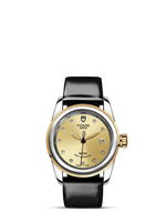 Tudor Glamour Date 26 Stainless Steel / Yellow Gold / Jacquard Champagne-Diamond / Strap (51003-0019)