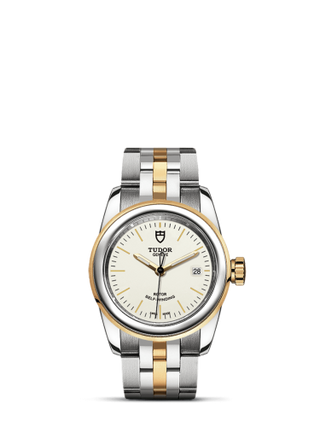 Tudor - 51003-0025  Glamour Date 26 Stainless Steel / Yellow Gold / Opaline / Bracelet