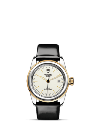 Tudor - 51003-0027  Glamour Date 26 Stainless Steel / Yellow Gold / Opaline / Strap