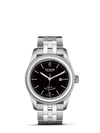 Tudor - 53000-0002  Glamour Date 31 Stainless Steel / Black / Bracelet