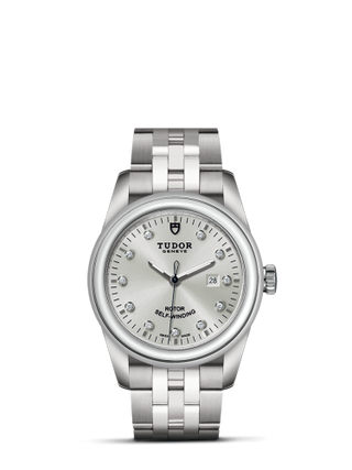 Tudor - 53000-0003  Glamour Date 31 Stainless Steel / Silver-Diamond / Bracelet