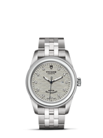 Tudor Glamour Date 31 Stainless Steel / Jacquard Silver-Diamond / Strap (53000-0009)