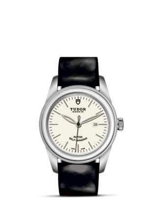 Tudor - 53000-0085  Glamour Date 31 Stainless Steel / Opaline / Strap