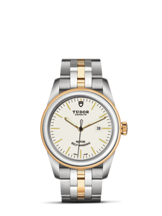 Tudor - 53003-0065  Glamour Date 31 Stainless Steel / Yellow Gold / Opaline / Bracelet