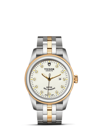 Tudor - 53003-0066  Glamour Date 31 Stainless Steel / Yellow Gold / Opaline-Diamond / Bracelet