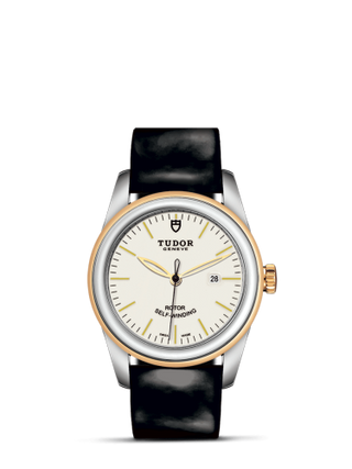 Tudor - 53003-0071  Glamour Date 31 Stainless Steel / Yellow Gold / Opaline / Strap