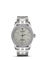 Tudor Glamour Date 31 Stainless Steel / Diamond / Jacquard Silver / Strap (53020-0001)