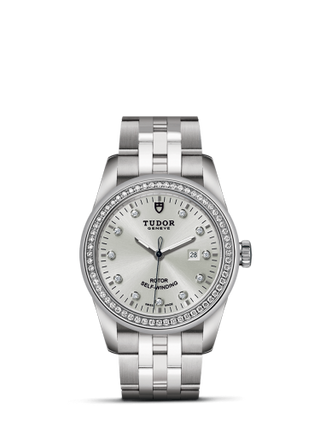 Tudor - 53020-0003  Glamour Date 31 Stainless Steel / Diamond / Silver-Diamond / Bracelet