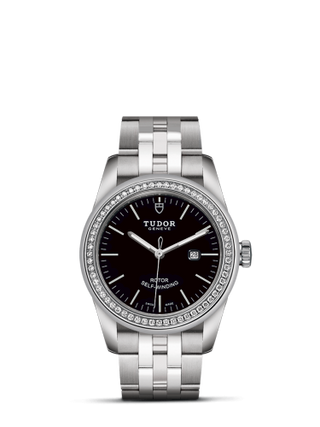 Tudor - 53020-0008  Glamour Date 31 Stainless Steel / Diamond / Black / Bracelet