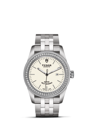 Tudor - 53020-0073  Glamour Date 31 Stainless Steel / Diamond / Opaline / Bracelet