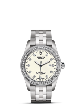 Tudor - 53020-0074  Glamour Date 31 Stainless Steel / Diamond / Opaline-Diamond / Bracelet