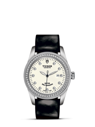 Tudor - 53020-0086  Glamour Date 31 Stainless Steel / Diamond / Opaline-Diamond / Strap