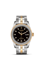 Tudor Glamour Date 31 Stainless Steel / Yellow Gold / Diamond / Black-Diamond / Strap (53023-0017)