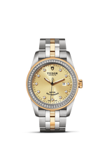 Tudor Glamour Date 31 Stainless Steel / Yellow Gold / Diamond / Jacquard Champagne / Bracelet (53023-0021)