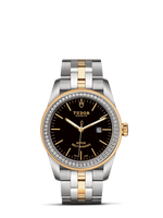 Tudor Glamour Date 31 Stainless Steel / Yellow Gold / Diamond / Black / Strap (53023-0064)