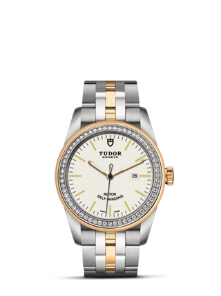 Tudor - 53023-0065  Glamour Date 31 Stainless Steel / Yellow Gold / Diamond / Opaline / Bracelet