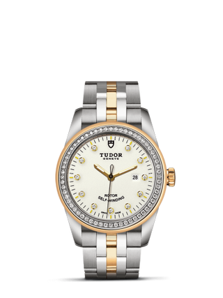 Tudor - 53023-0066  Glamour Date 31 Stainless Steel / Yellow Gold / Diamond / Opaline-Diamond / Bracelet