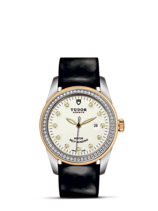 Tudor - 53023-0078  Glamour Date 31 Stainless Steel / Yellow Gold / Diamond / Opaline-Diamond / Strap