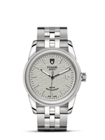 Tudor Glamour Date 36 Stainless Steel / Jacquard Silver / Strap (55000-0003)