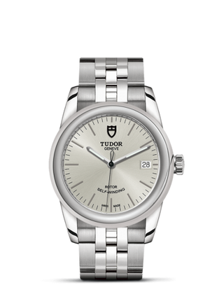 Tudor - 55000-0005  Glamour Date 36 Stainless Steel / Silver / Bracelet