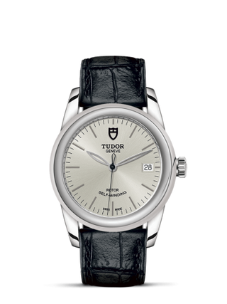 Tudor - 55000-0042  Glamour Date 36 Stainless Steel / Silver / Strap