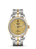 Tudor Glamour Date 36 Stainless Steel / Yellow Gold / Jacquard Champagne / Strap (55003-0003)