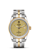 Tudor Glamour Date 36 Stainless Steel / Yellow Gold / Jacquard Champagne-Diamond / Strap (55003-0004)