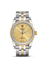 Tudor Glamour Date 36 Stainless Steel / Yellow Gold / Black-Diamond / Bracelet (55003-0005)