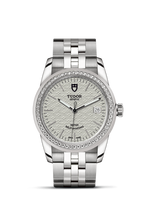 Tudor Glamour Date 36 Stainless Steel / Diamond / Jacquard Silver-Diamond / Bracelet (55020-0002)