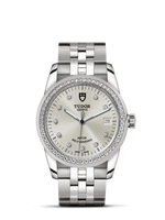 Tudor Glamour Date 36 Stainless Steel / Diamond / Silver / Strap (55020-0003)