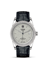 Tudor Glamour Date 36 Stainless Steel / Diamond / Jacquard Silver / Bracelet (55020-0059)