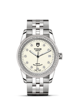 Tudor Glamour Date 36 Stainless Steel / Diamond / Opaline-Diamond / Strap (55020-0096)