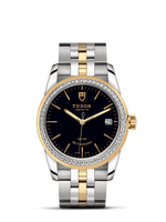 Tudor Glamour Date 36 Stainless Steel / Yellow Gold / Diamond / Black / Strap (55023-0021)