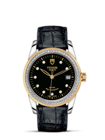 Tudor Glamour Date 36 Stainless Steel / Yellow Gold / Diamond / Black / Bracelet (55023-0046)