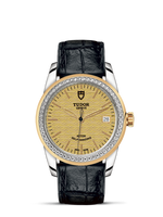 Tudor Glamour Date 36 Stainless Steel / Yellow Gold / Diamond / Black-Diamond / Bracelet (55023-0051)