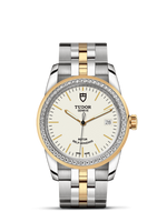 Tudor Glamour Date 36 Stainless Steel / Yellow Gold / Diamond / Opaline / Strap (55023-0081)