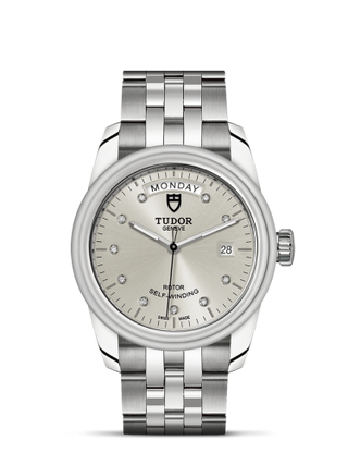 Tudor - 56000-0006  Glamour Day + Date Stainless Steel / Silver-Diamond / Bracelet